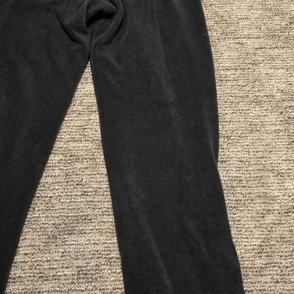 Patagonia Sz Small Plush Fleece Black Pants Cozy Soft Sweat Pants Pajamas - Picture 8 of 9